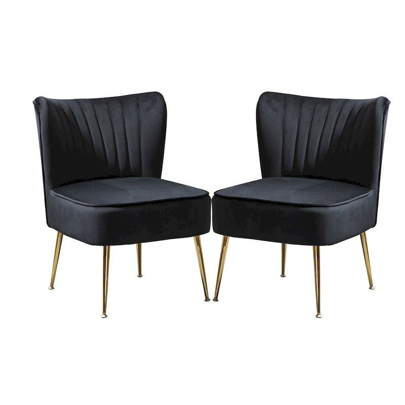 Chaise de salle à manger en velours, bleu/noir/vert/jaune/blanc, lot de 2