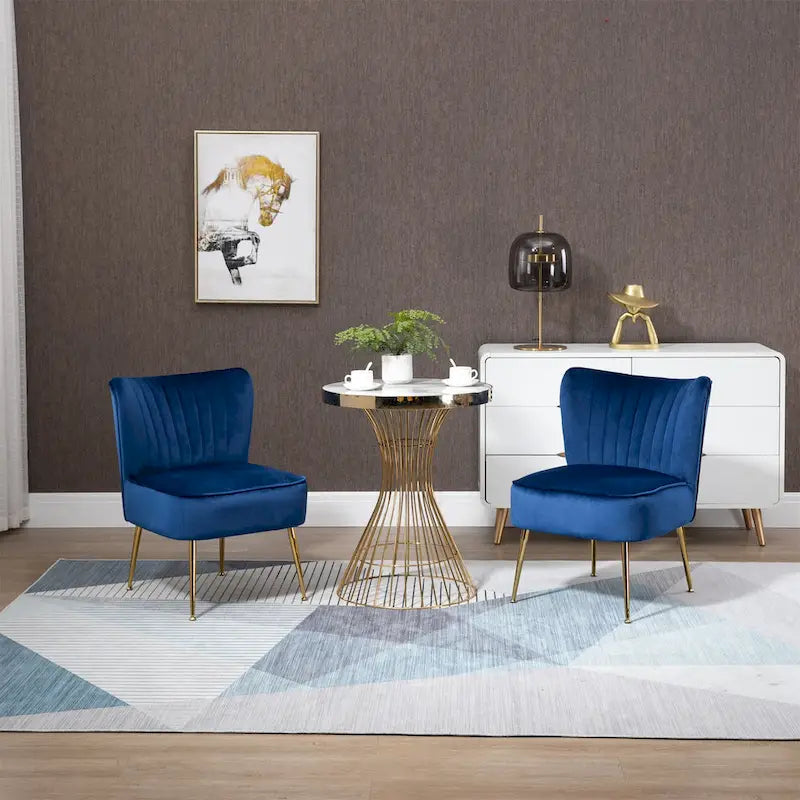 Chaise de salle à manger en velours, bleu/noir/vert/jaune/blanc, lot de 2