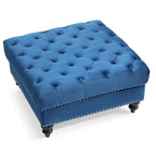 Poufs capitonnés bleu marine / rose / noir, 2 places, 7 coloris