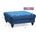 Poufs capitonnés bleu marine / rose / noir, 2 places, 7 coloris