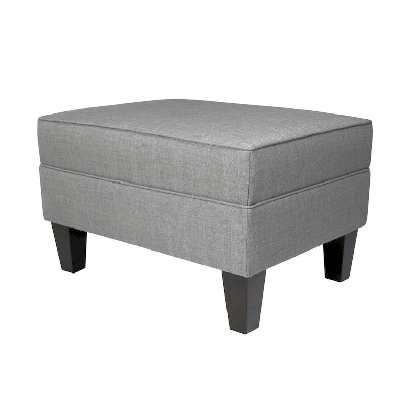 Pouff de rangement en tissu, rectangulaire, 1 place, beige / bleu / gris / gris foncé