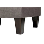 Pouff de rangement en tissu, rectangulaire, 1 place, beige / bleu / gris / gris foncé