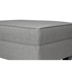 Pouff de rangement en tissu, rectangulaire, 1 place, beige / bleu / gris / gris foncé