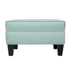 Pouff de rangement en tissu, rectangulaire, 1 place, beige / bleu / gris / gris foncé