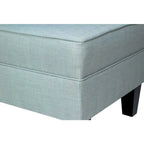 Pouff de rangement en tissu, rectangulaire, 1 place, beige / bleu / gris / gris foncé