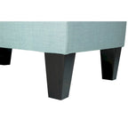 Pouff de rangement en tissu, rectangulaire, 1 place, beige / bleu / gris / gris foncé