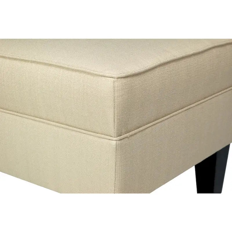 Pouff de rangement en tissu, rectangulaire, 1 place, beige / bleu / gris / gris foncé
