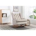 Fauteuil à bascule monoplace en bois massif multicolore