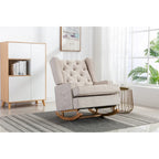 Fauteuil à bascule monoplace en bois massif multicolore