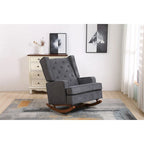 Fauteuil à bascule monoplace en bois massif multicolore