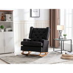 Fauteuil à bascule monoplace en bois massif multicolore