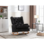Fauteuil à bascule monoplace en bois massif multicolore