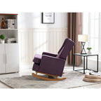 Fauteuil à bascule monoplace en bois massif multicolore