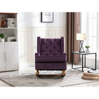 Fauteuil à bascule monoplace en bois massif multicolore