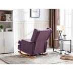 Fauteuil à bascule monoplace en bois massif multicolore