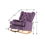 Fauteuil à bascule monoplace en bois massif multicolore