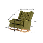 Fauteuil à bascule monoplace en bois massif multicolore