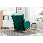 Fauteuil à bascule monoplace en bois massif multicolore