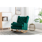 Fauteuil à bascule monoplace en bois massif multicolore