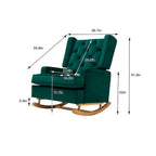 Fauteuil à bascule monoplace en bois massif multicolore