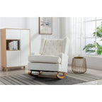 Fauteuil à bascule monoplace en bois massif multicolore