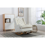 Fauteuil à bascule monoplace en bois massif multicolore