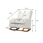 Fauteuil à bascule monoplace en bois massif multicolore