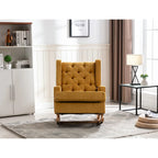 Fauteuil à bascule monoplace en bois massif multicolore