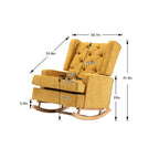 Fauteuil à bascule monoplace en bois massif multicolore