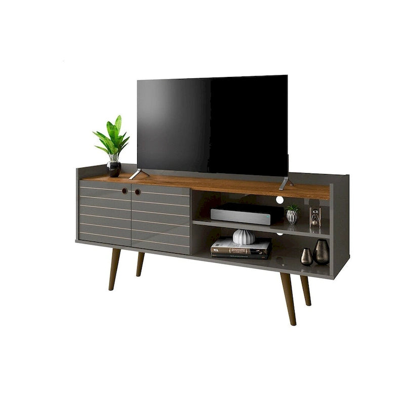 Meuble TV scandinave gris/blanc/marron rustique/noir/blanc cassé