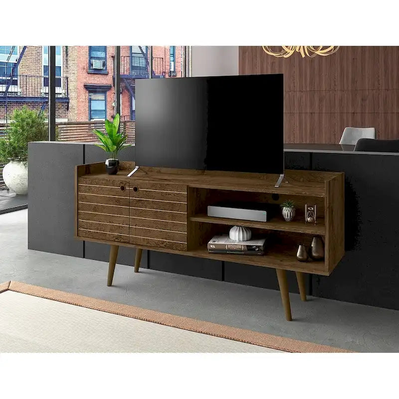Meuble TV scandinave gris/blanc/marron rustique/noir/blanc cassé