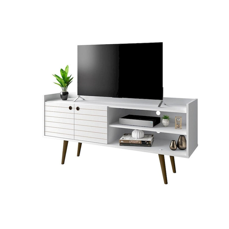Meuble TV scandinave gris/blanc/marron rustique/noir/blanc cassé