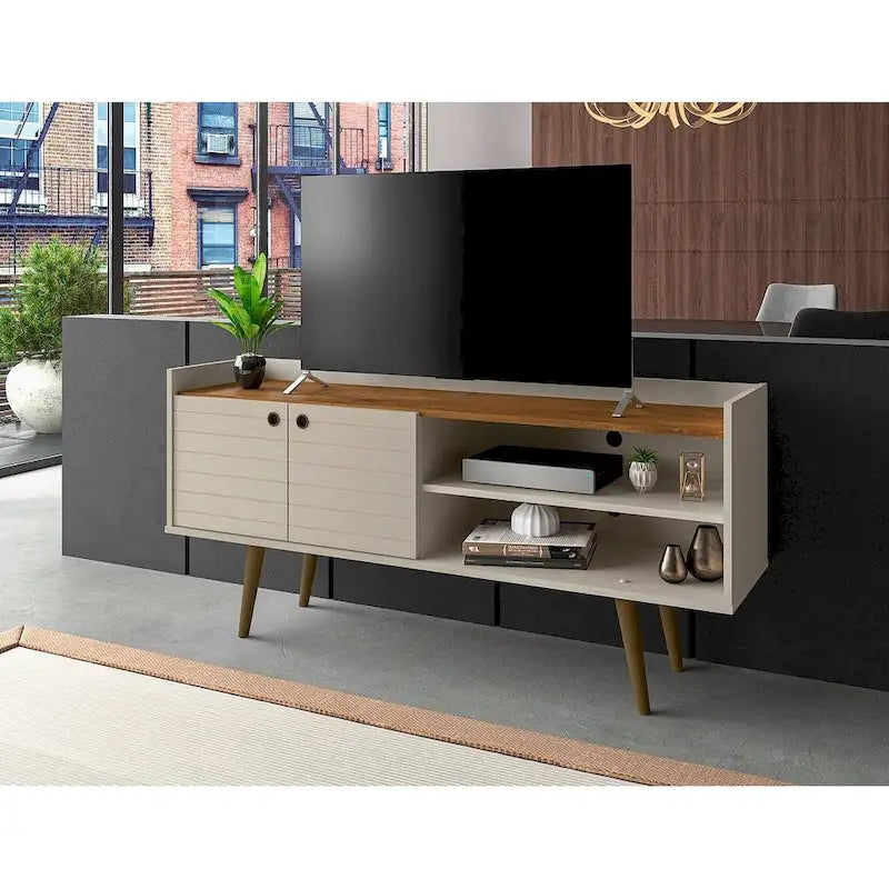 Meuble TV scandinave gris/blanc/marron rustique/noir/blanc cassé