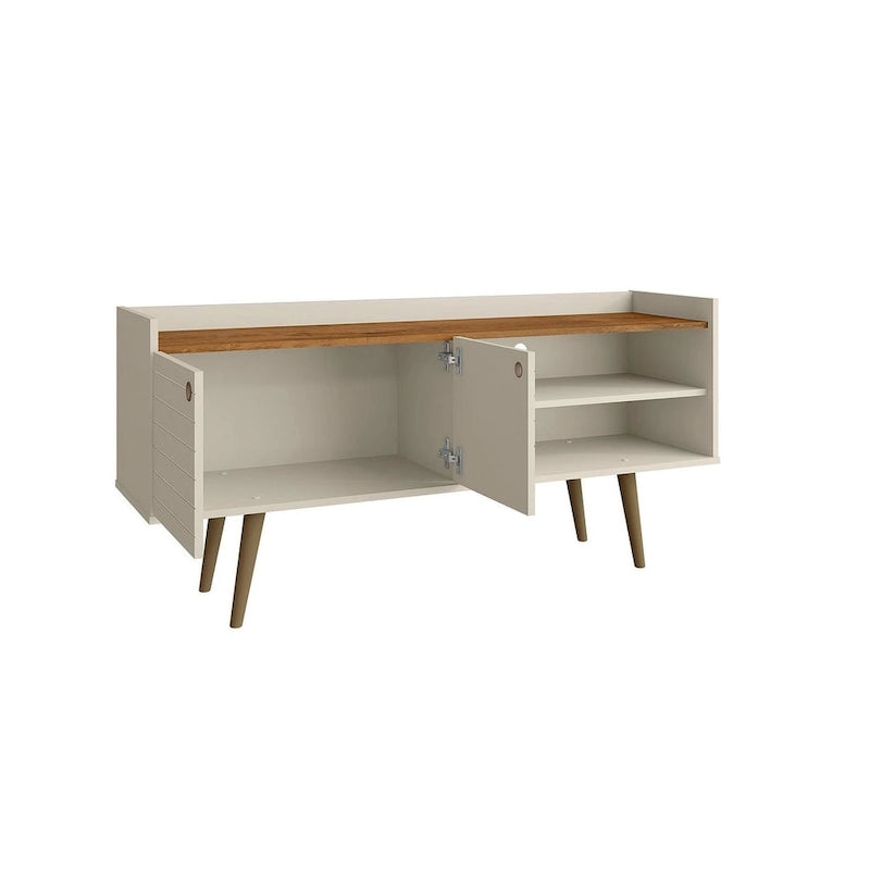 Meuble TV scandinave gris/blanc/marron rustique/noir/blanc cassé