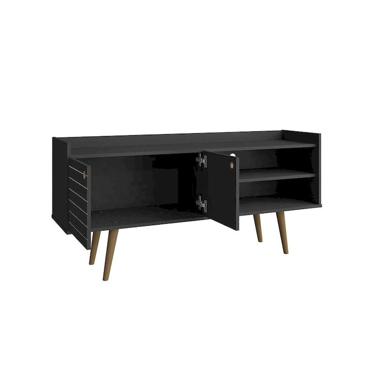 Meuble TV scandinave gris/blanc/marron rustique/noir/blanc cassé