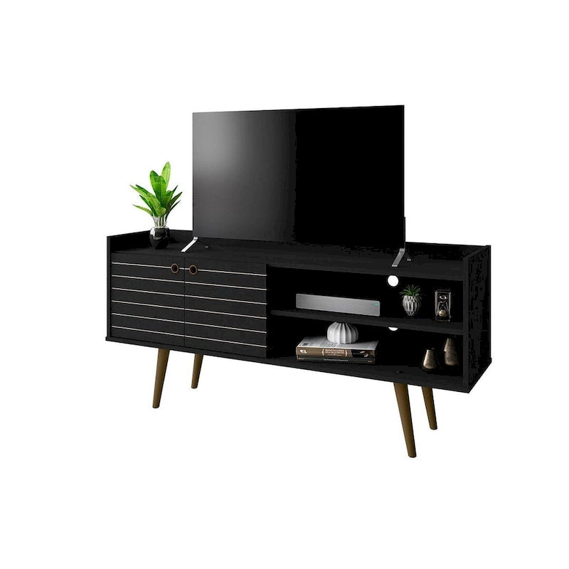 Meuble TV scandinave gris/blanc/marron rustique/noir/blanc cassé