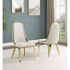 Chaise d'appoint en velours, pieds chromés argent/doré, lot de 2 — Noir / Bleu marine / Gris foncé / Crème