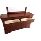 Commode de chambre, Cappuccino / Noir / Cerisier, Placage bois, 1 pièce