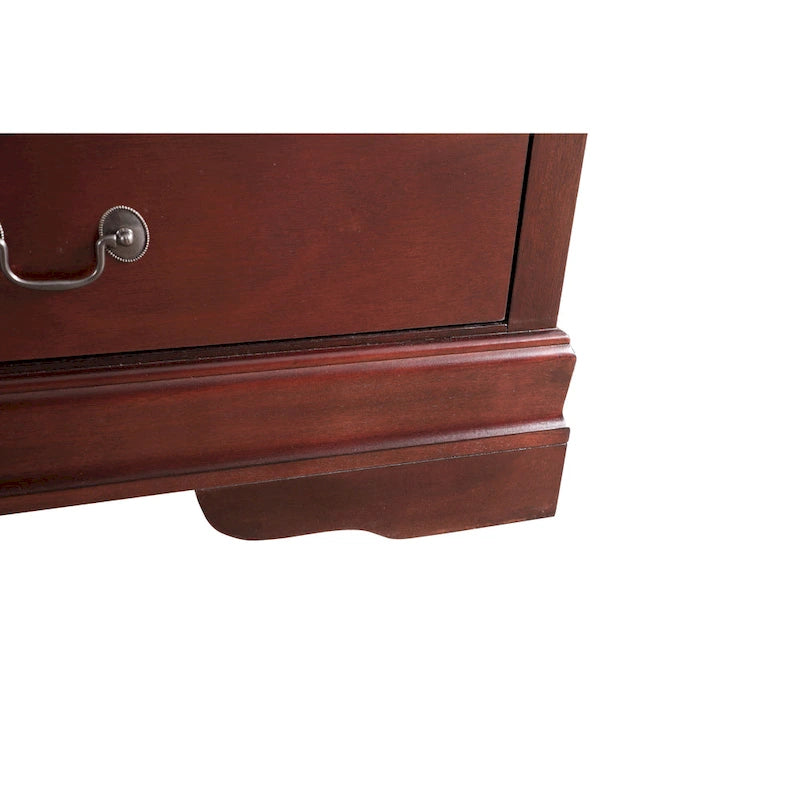 Commode de chambre, Cappuccino / Noir / Cerisier, Placage bois, 1 pièce