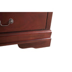 Commode de chambre, Cappuccino / Noir / Cerisier, Placage bois, 1 pièce