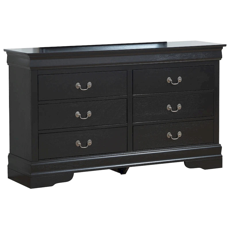Commode de chambre, Cappuccino / Noir / Cerisier, Placage bois, 1 pièce