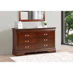 Commode de chambre, Cappuccino / Noir / Cerisier, Placage bois, 1 pièce