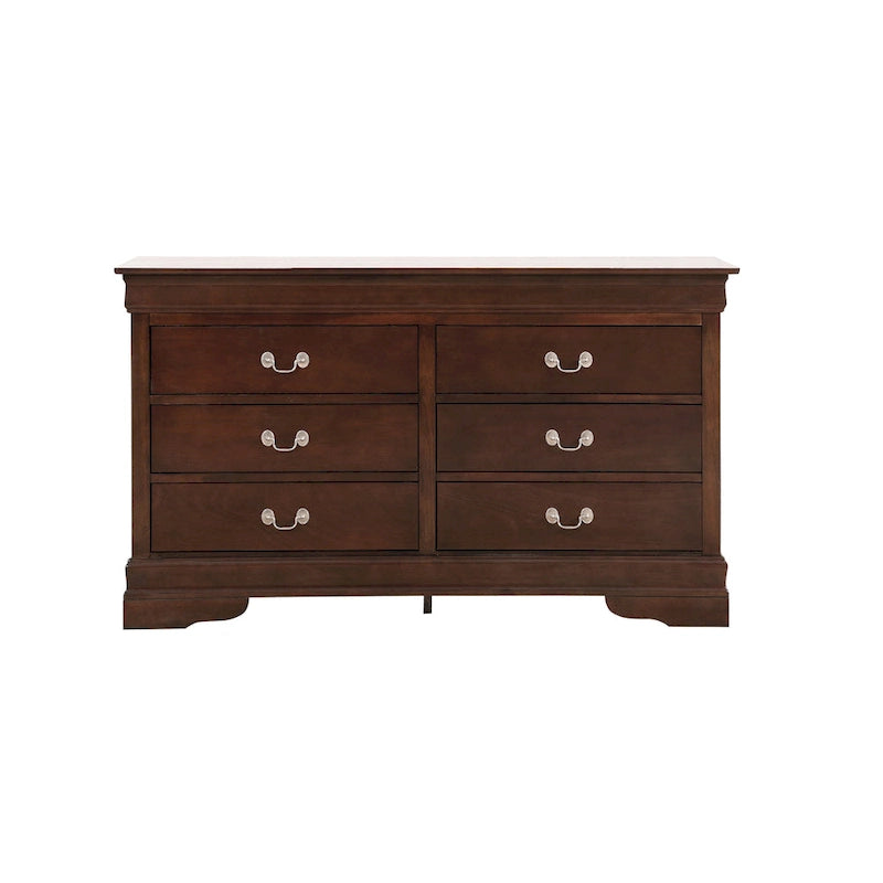 Commode de chambre, Cappuccino / Noir / Cerisier, Placage bois, 1 pièce