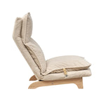 Chaise de sol inclinable pliable blanche, individuelle