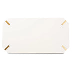 Table basse rectangulaire blanche et dorée, style glamour, 1 pièce
