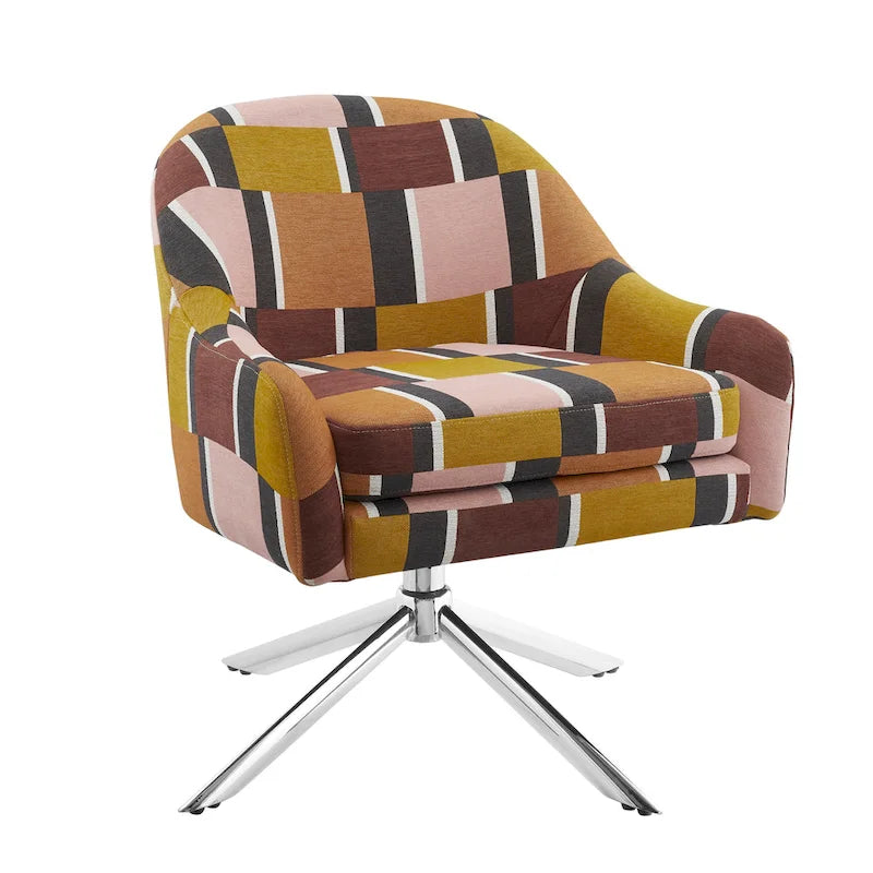 Fauteuil pivotant Seafoam Green / Gris / Multicolore, 1 place, capacité 125 kg