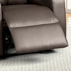 Fauteuil inclinable électrique en similicuir gris/marron – Une place