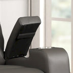 Fauteuil inclinable électrique en similicuir gris/marron – Une place