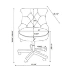 Fauteuil de bureau pivotant capitonné sarcelle, 1 personne