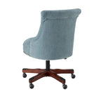 Fauteuil de bureau pivotant capitonné sarcelle, 1 personne